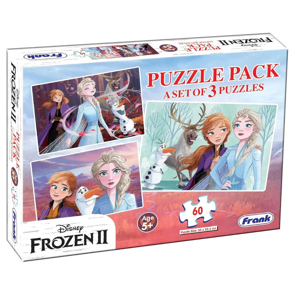 Frank 3 in 1 Disney Frozen II Jigsaw Puzzle for Kids 5+ Years - Naivri