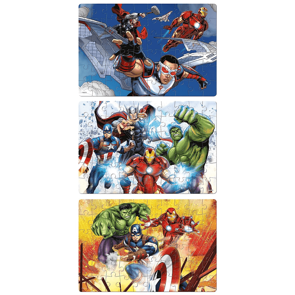 Frank Avengers 3 in 1 Puzzle 60 Pcs - Naivri