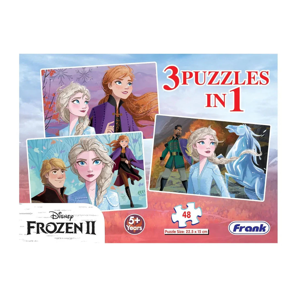 Frank Disney Frozen II Jigsaw Puzzle (48 Pieces) – 3-in-1 Puzzle for Kids - Naivri