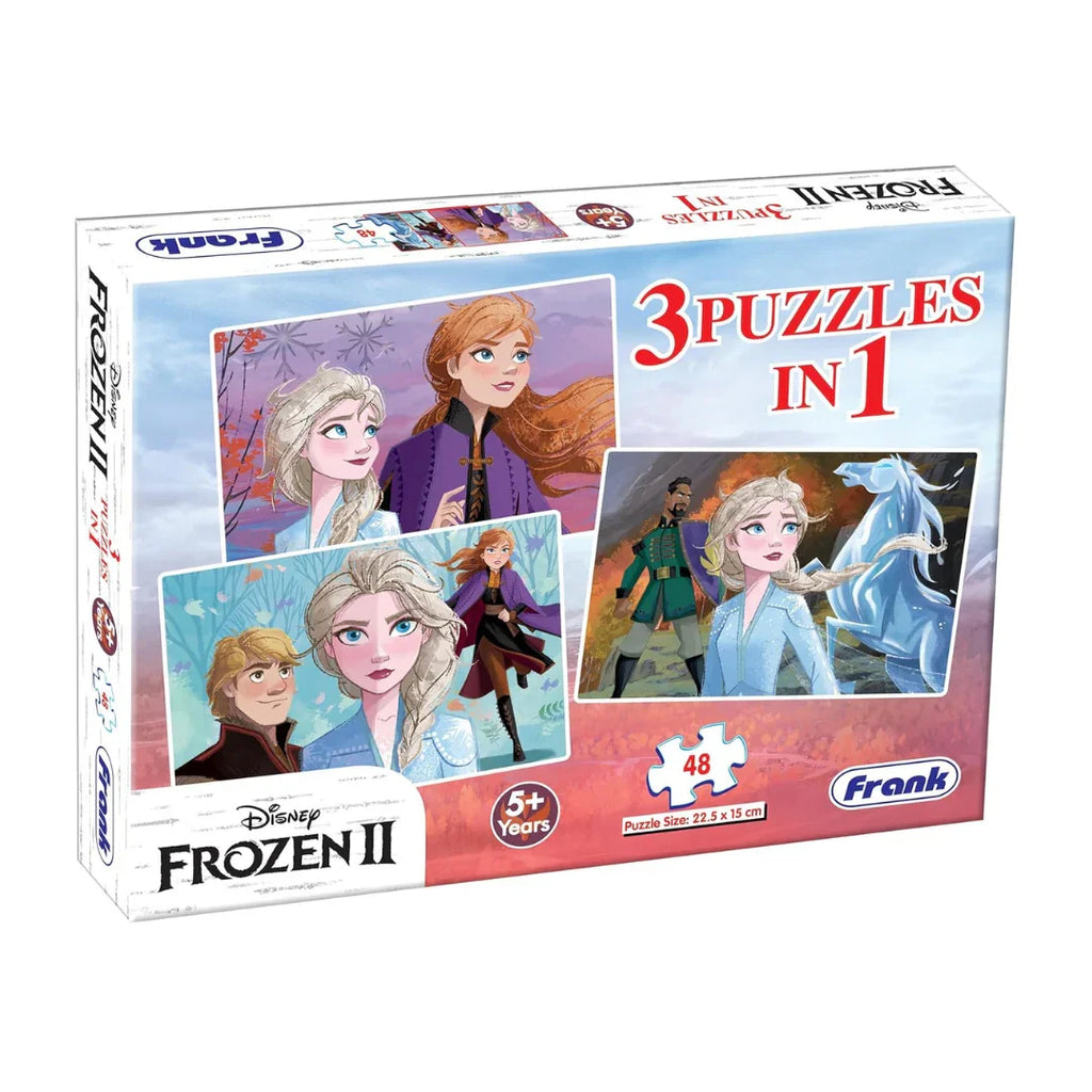 Frank Disney Frozen II Jigsaw Puzzle (48 Pieces) – 3-in-1 Puzzle for Kids - Naivri