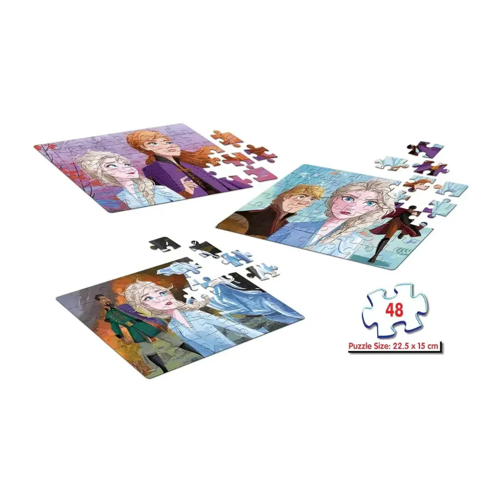 Frank Disney Frozen II Jigsaw Puzzle (48 Pieces) – 3-in-1 Puzzle for Kids - Naivri
