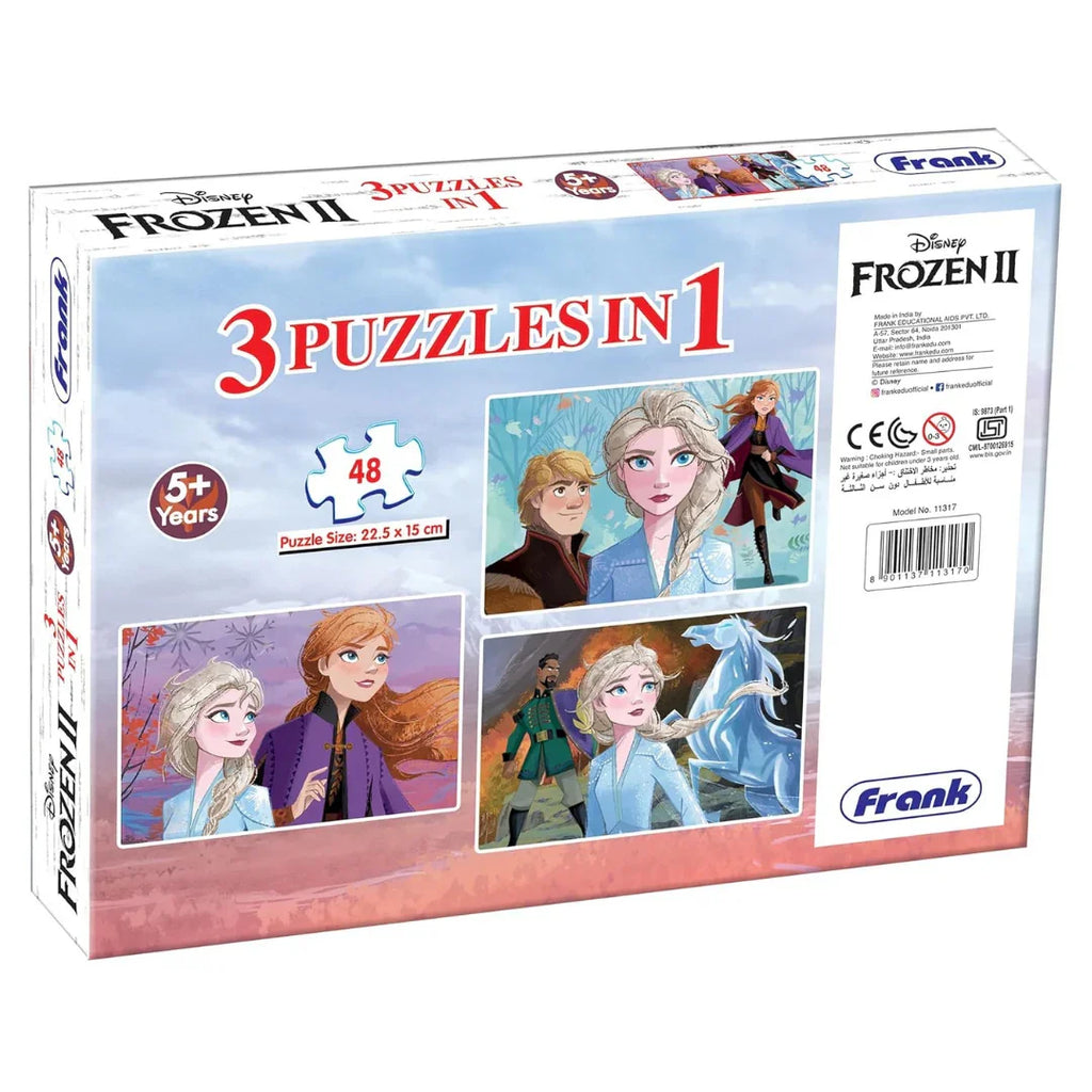 Frank Disney Frozen II Jigsaw Puzzle (48 Pieces) – 3-in-1 Puzzle for Kids - Naivri