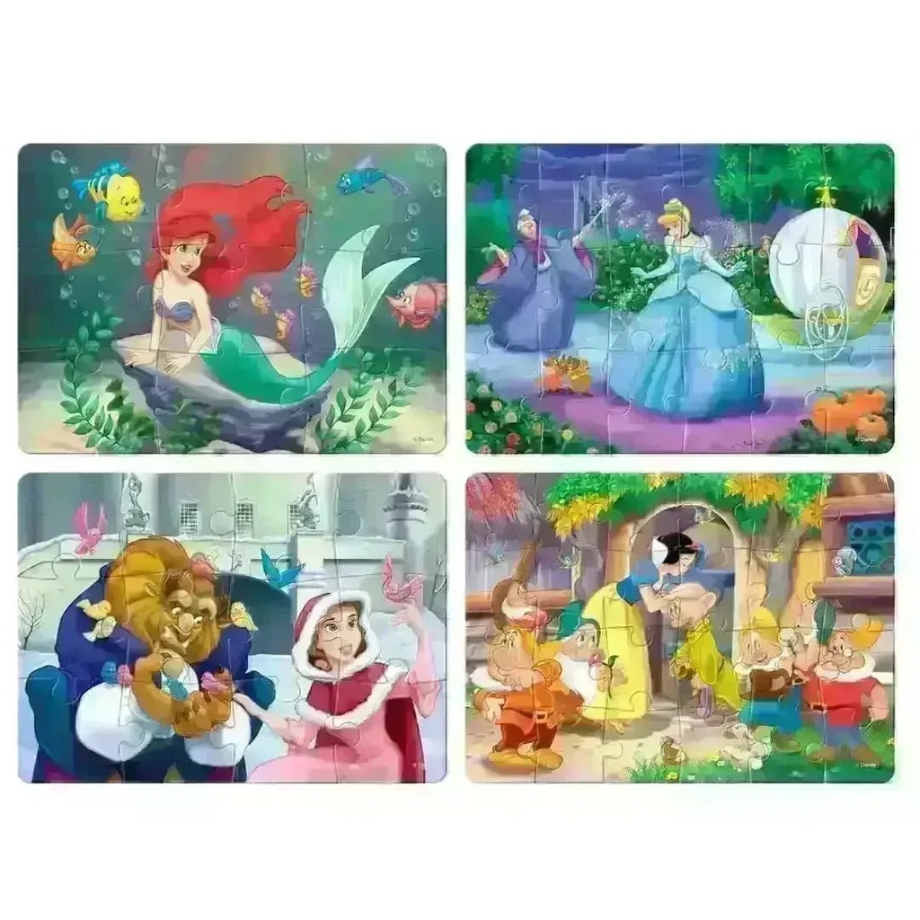 Frank Disney Princess 4-in-1 Jigsaw Puzzle (63 pcs) for Kids Age 3+ | Brain Development, Focus & Memory Booster Game - Naivri