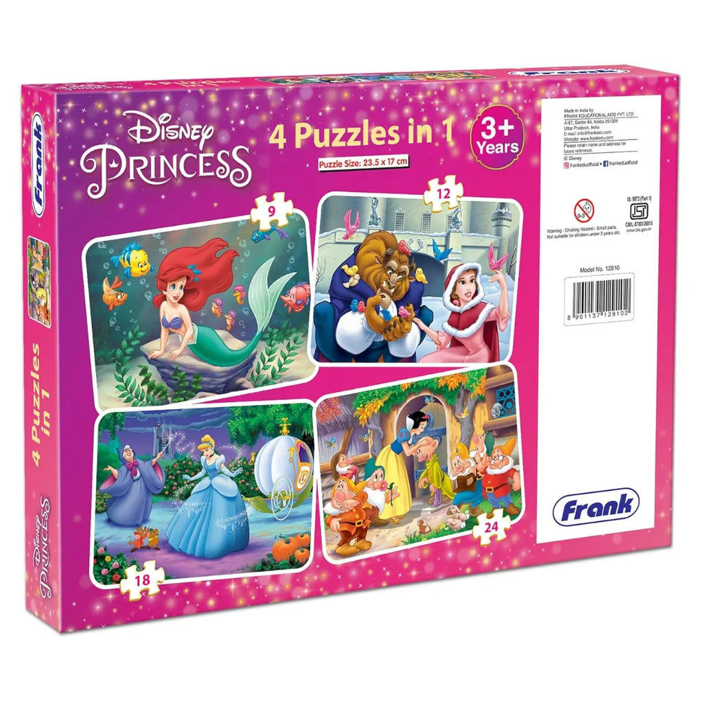 Frank Disney Princess 4 in 1 Puzzle - Naivri