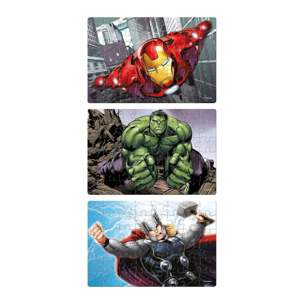 Frank Marvel Avengers Puzzles – 48 Pieces 3 in 1 Jigsaw Puzzles for Kids for Age 5+ - Naivri
