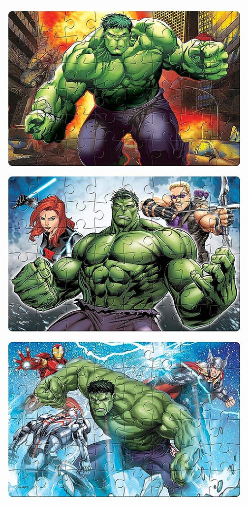 Frank Marvel Hulk Jigsaw Puzzle 48pcsX3 90156 - Naivri