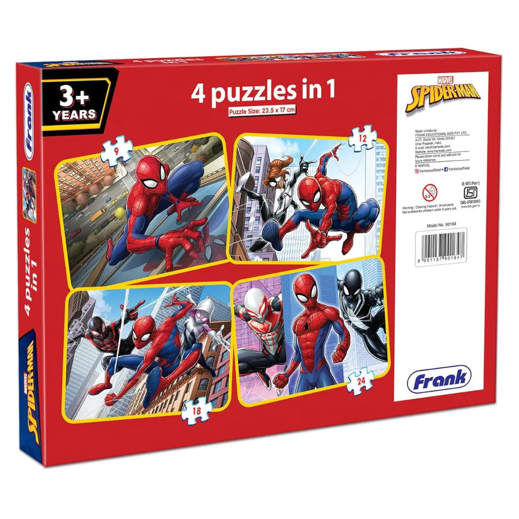 Frank Marvel Spiderman 4 in 1 Puzzle - Naivri