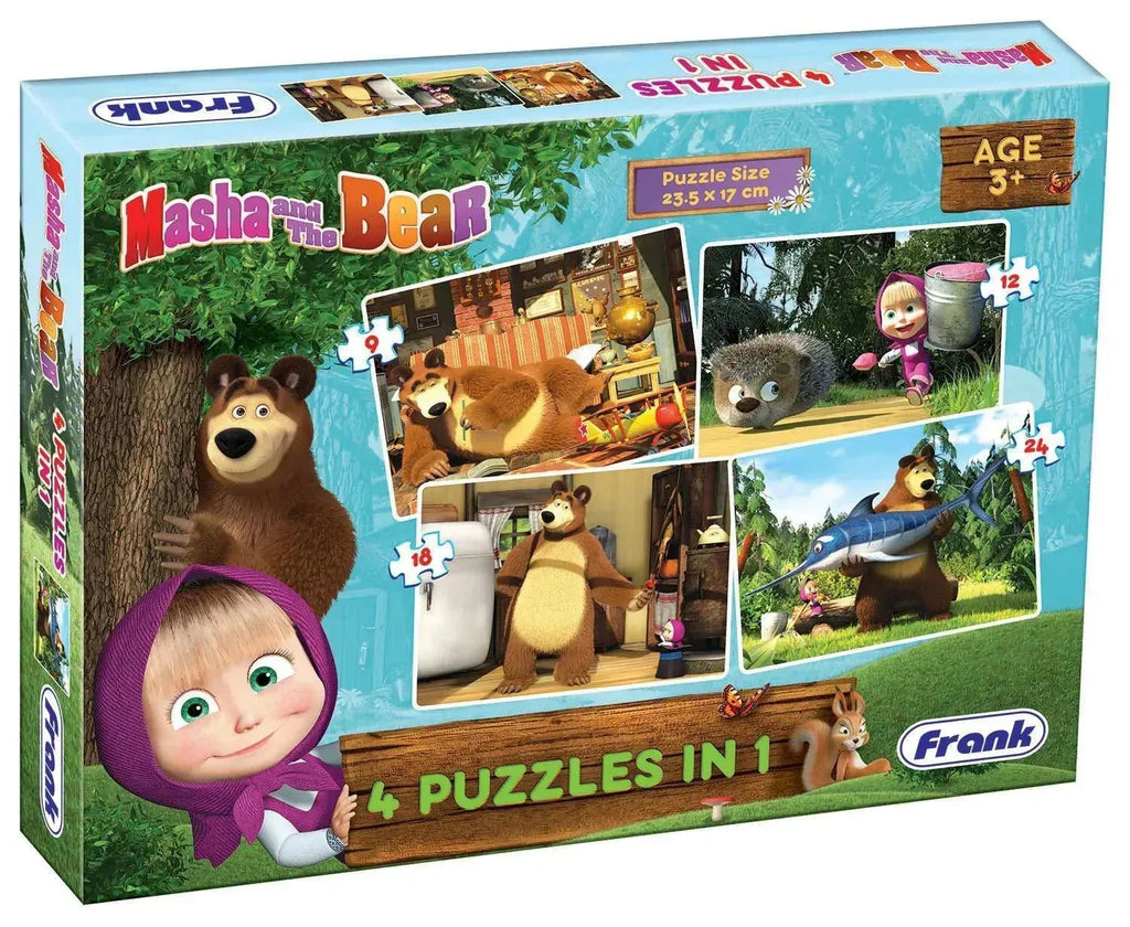 Frank Masha And The Bear 4 in 1 Jigsaw Puzzle 70202 - Naivri