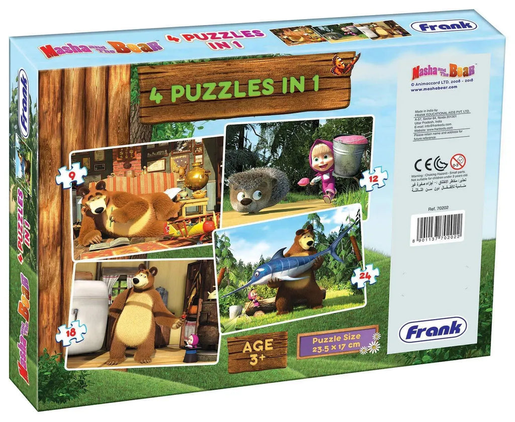 Frank Masha And The Bear 4 in 1 Jigsaw Puzzle 70202 - Naivri