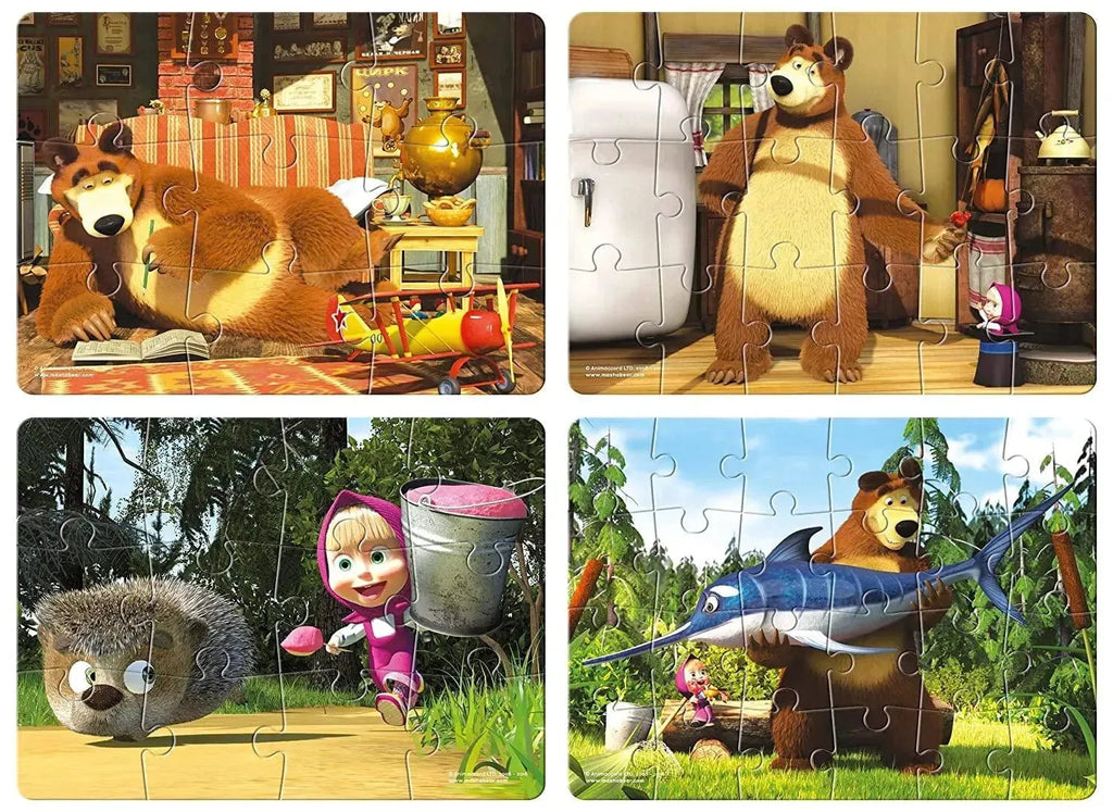 Frank Masha And The Bear 4 in 1 Jigsaw Puzzle 70202 - Naivri