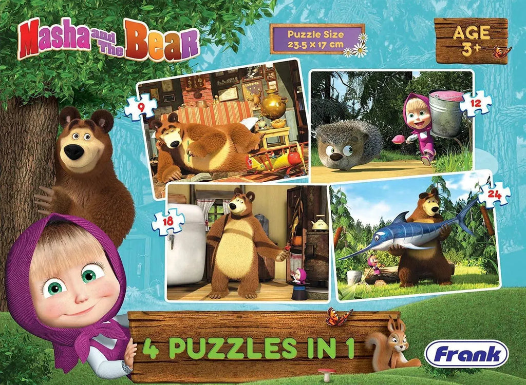 Frank Masha And The Bear 4 in 1 Jigsaw Puzzle 70202 - Naivri