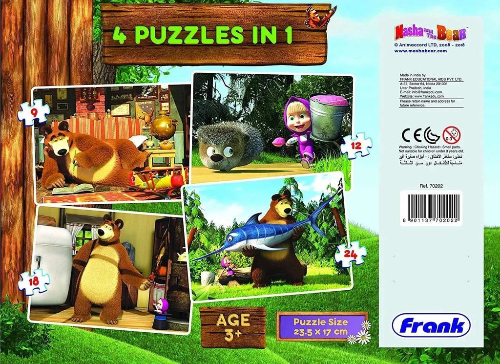 Frank Masha And The Bear 4 in 1 Jigsaw Puzzle 70202 - Naivri