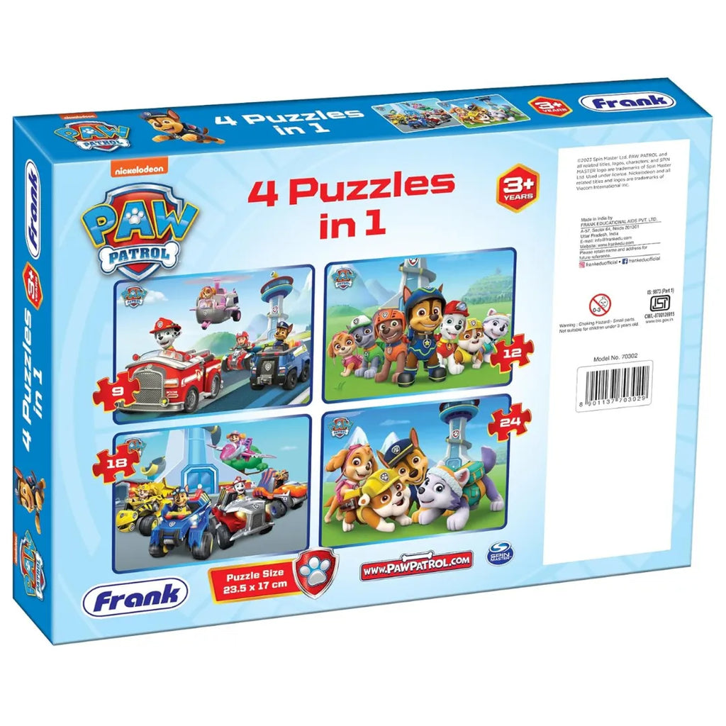 Frank Paw Patrol 4 in 1 Puzzle - Naivri