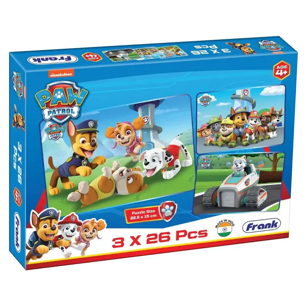 Frank Paw Patrol Adventure Puzzle – 26 Pieces 3-in-1 for Kids 4+ Years - Naivri