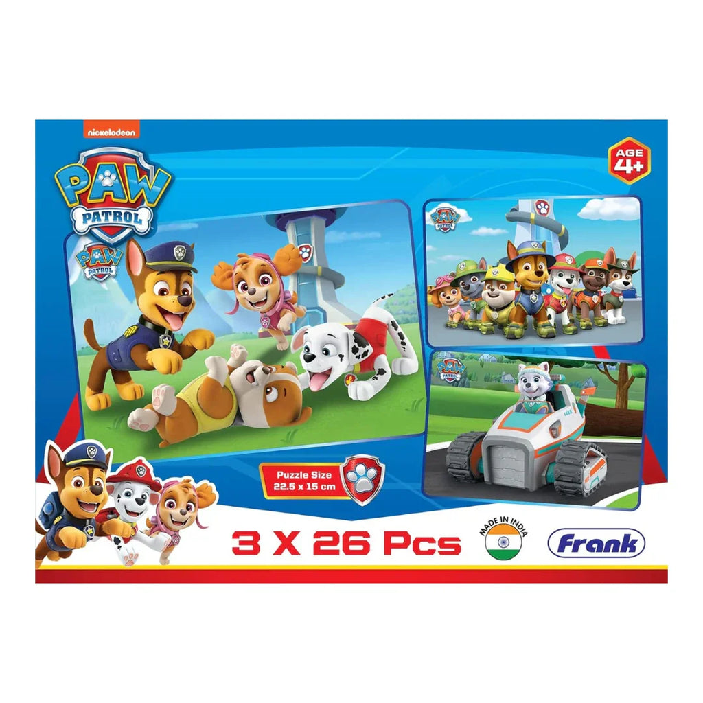 Frank Paw Patrol Adventure Puzzle – 26 Pieces 3-in-1 for Kids 4+ Years - Naivri