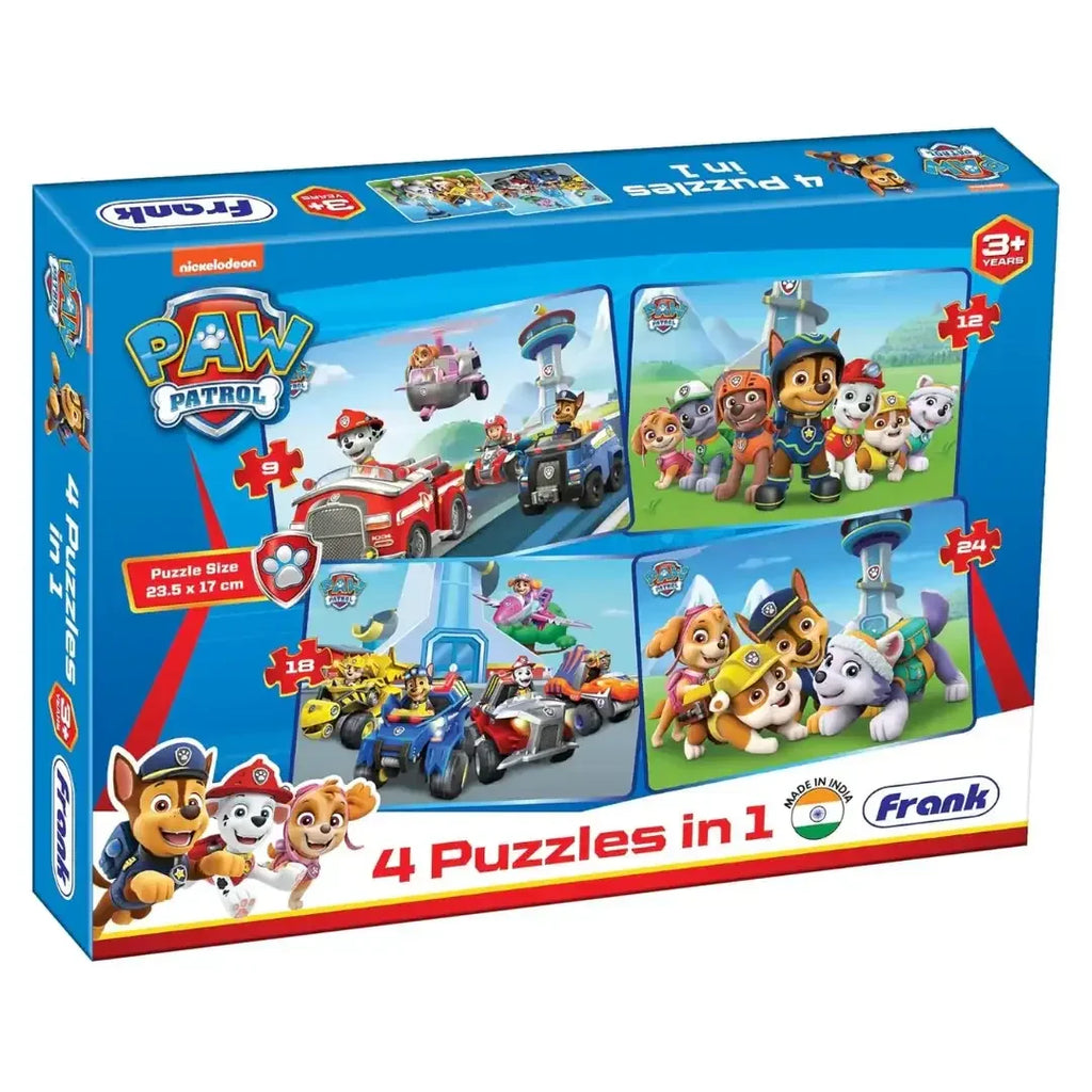 Frank Paw Patrol – Set of 4 Jigsaw Puzzles for Kids 3+ - Naivri
