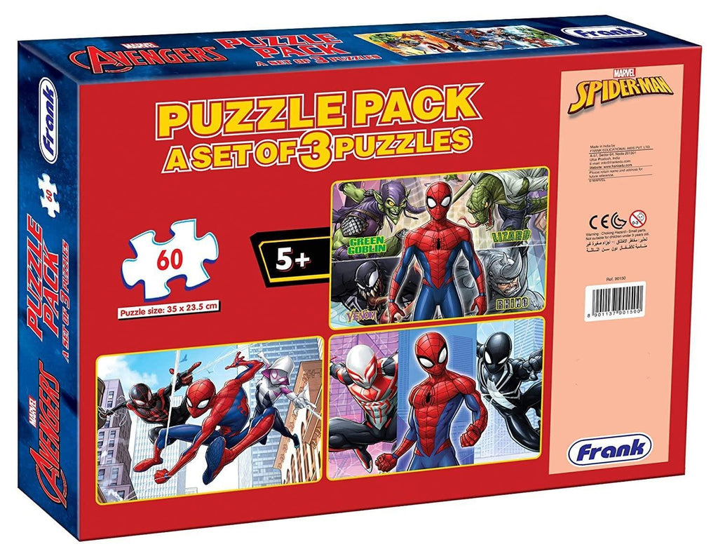 Frank Spiderman 3 in 1 60 Pc Puzzle - Naivri