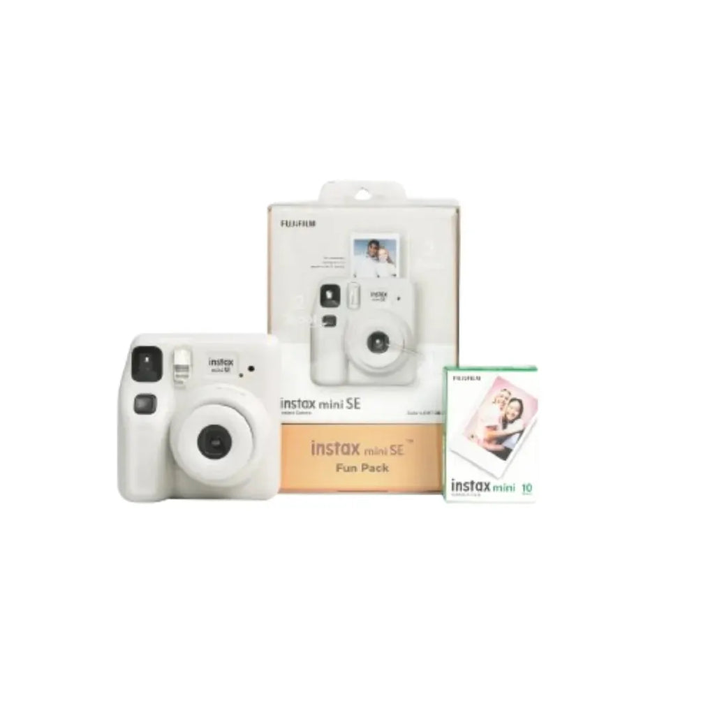 Fujifilm Instax Mini SE Instant Camera Fun Pack - Gray - Naivri