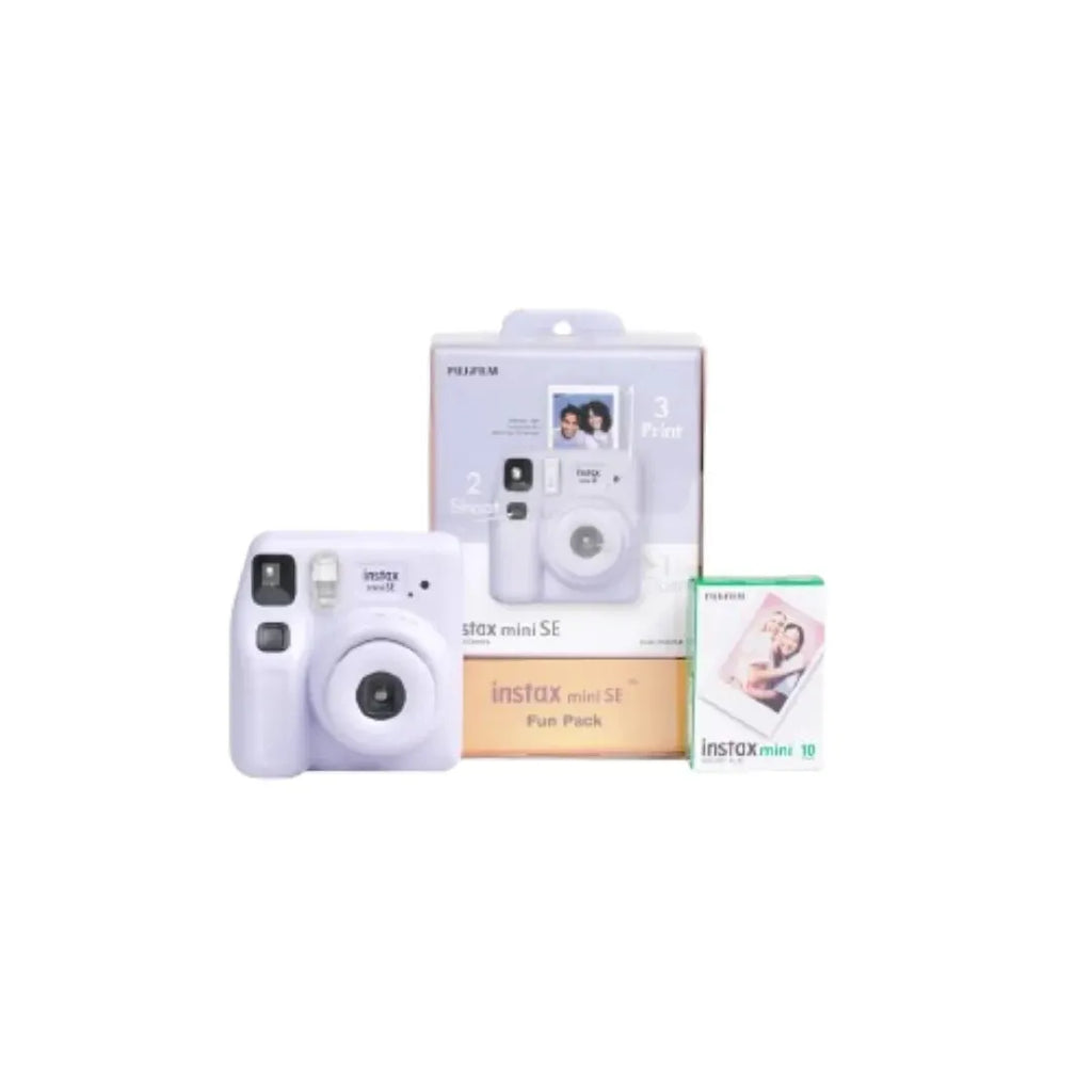 Fujifilm Instax Mini SE Instant Camera Fun Pack - Purple - Naivri