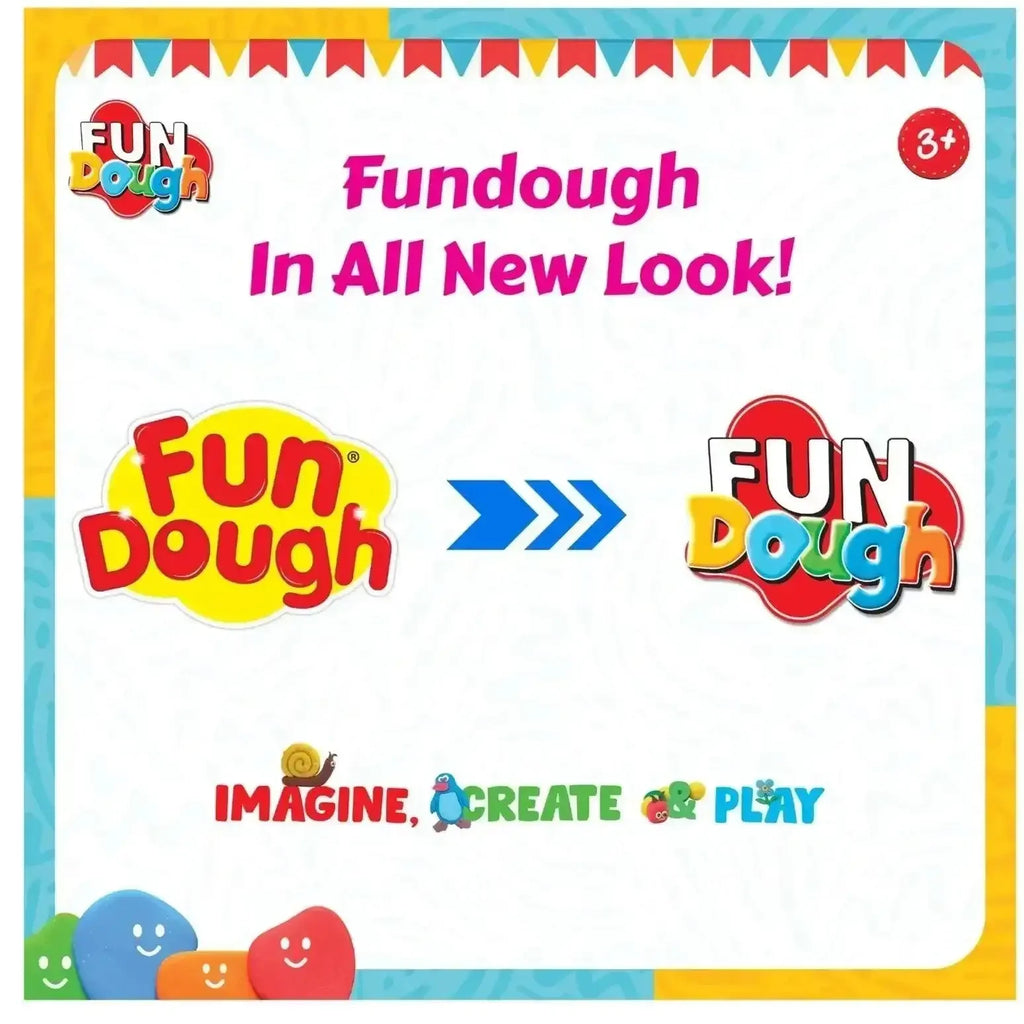 Fun Dough Box of Colours – 12 Vibrant Shades, 50g Each – Creative Modeling Clay for Kids by Funskool - Naivri