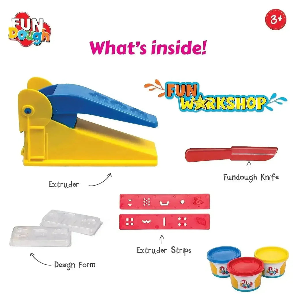Funskool Fundough Fun Workshop – Creative Clay Cutting & Molding Playset for Kids Aged 3+ - Naivri