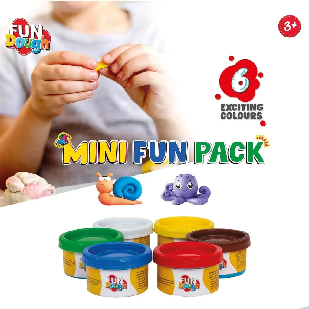 Funskool Fundough Mini Fun Pack – Multi-Color Creative Dough Set for Kids Aged 3+ - Naivri
