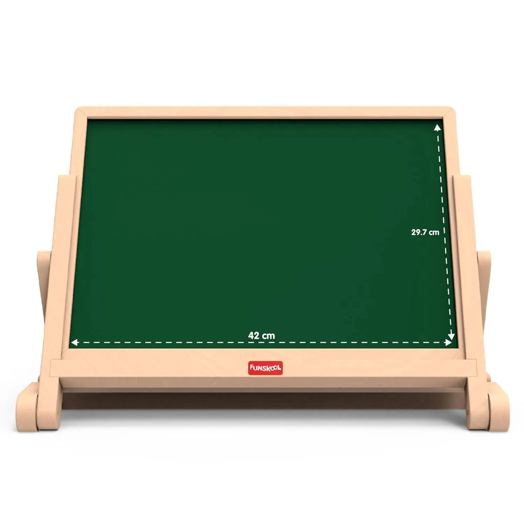 Funskool Giggles 4-in-1 Adjustable Draw N Write Desktop Slate | Easel - Naivri