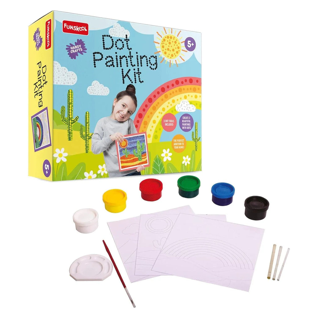 Funskool Handy Crafts Dot Painting Kit - Naivri