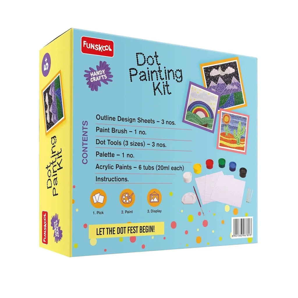 Funskool Handy Crafts Dot Painting Kit - Naivri