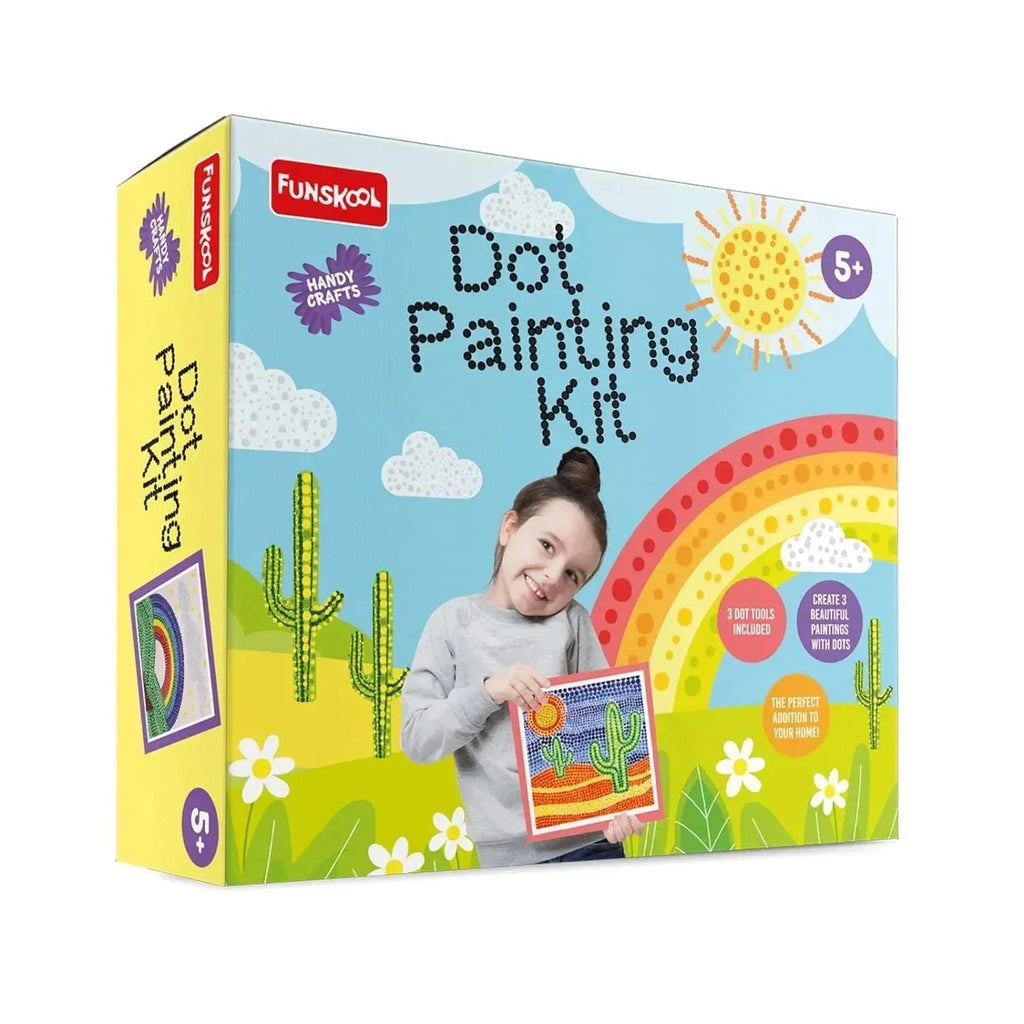 Funskool Handy Crafts Dot Painting Kit - Naivri