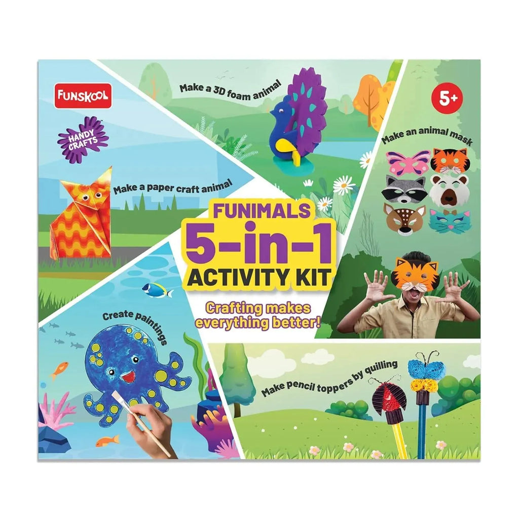 Funskool Handy Crafts Funimals 5 in 1 Activity Kit - Naivri