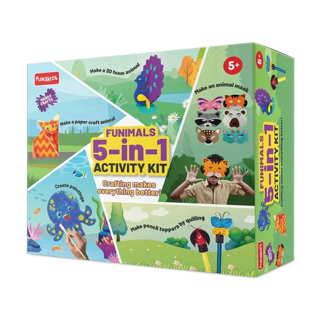 Funskool Handy Crafts Funimals 5 in 1 Activity Kit - Naivri