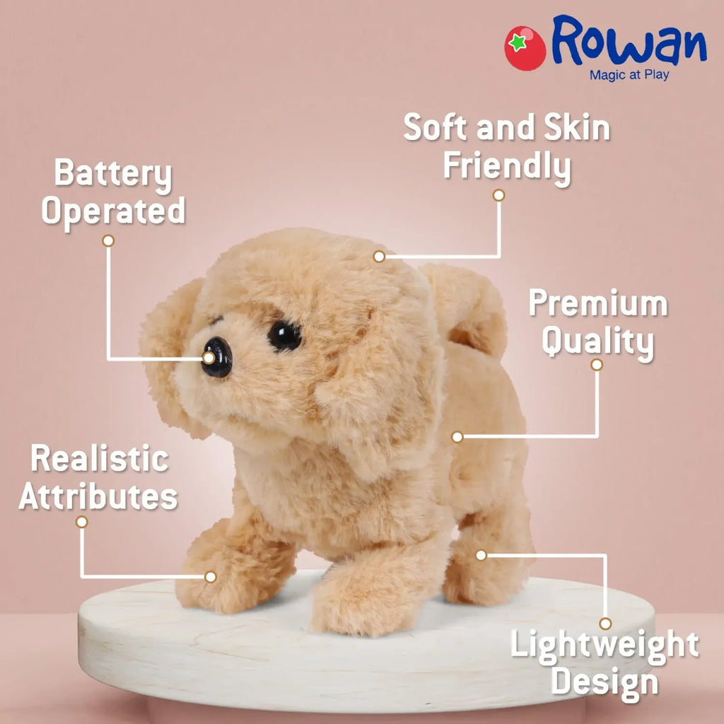 Fuzzbuzz Paw Pets Goldie The Golden Retriever – Realistic Interactive Walking Puppy Toy for Kids (3+ Years) - Naivri