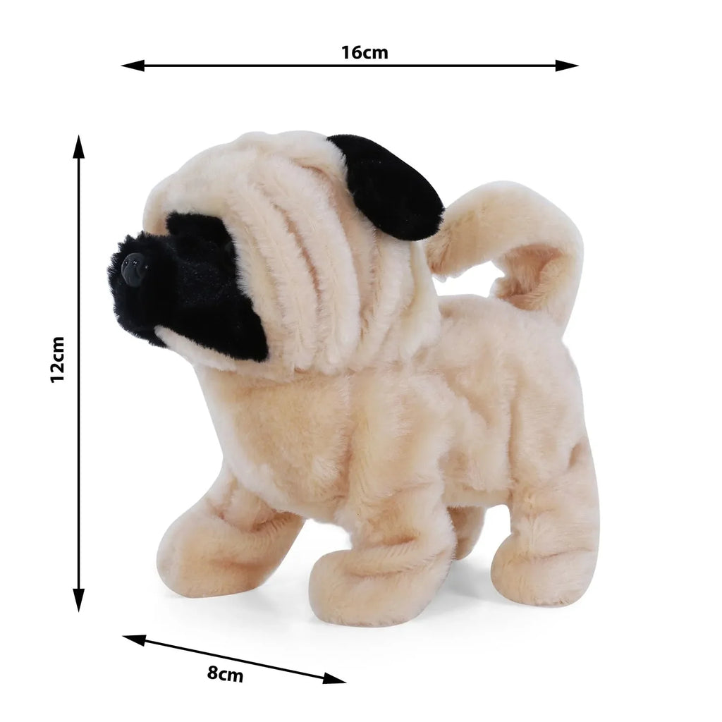 Fuzzbuzz Paw Pets Peanut the Pug – Interactive Walking & Barking Puppy Toy - Naivri