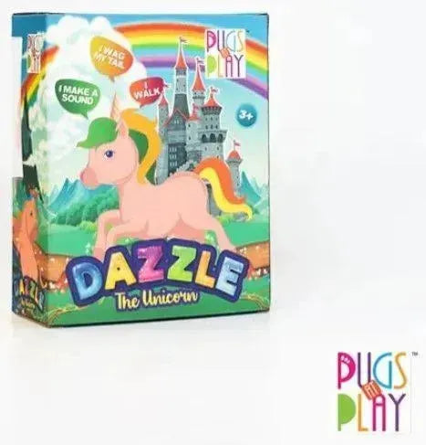 Fuzzbuzz Pugs At Play Dazzle The Unicorn Pink - Naivri