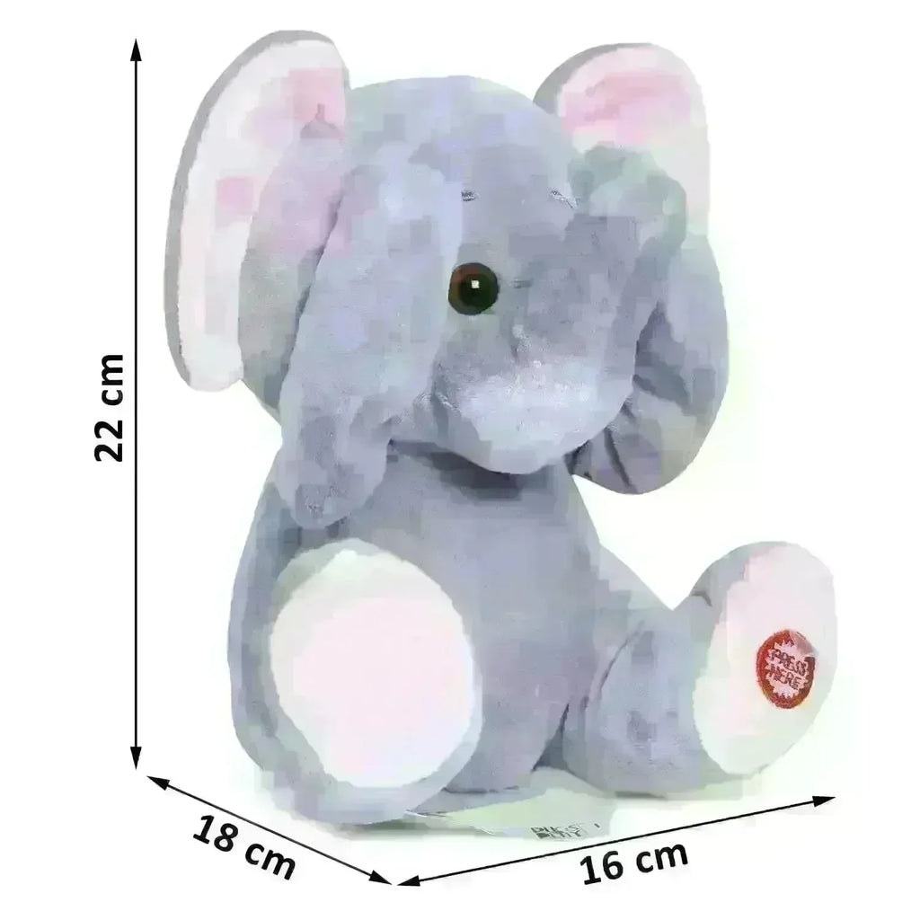 Fuzzbuzz Pugs At Play Manny The Elephant – Peek-A-Boo Interactive Plush Toy - Naivri