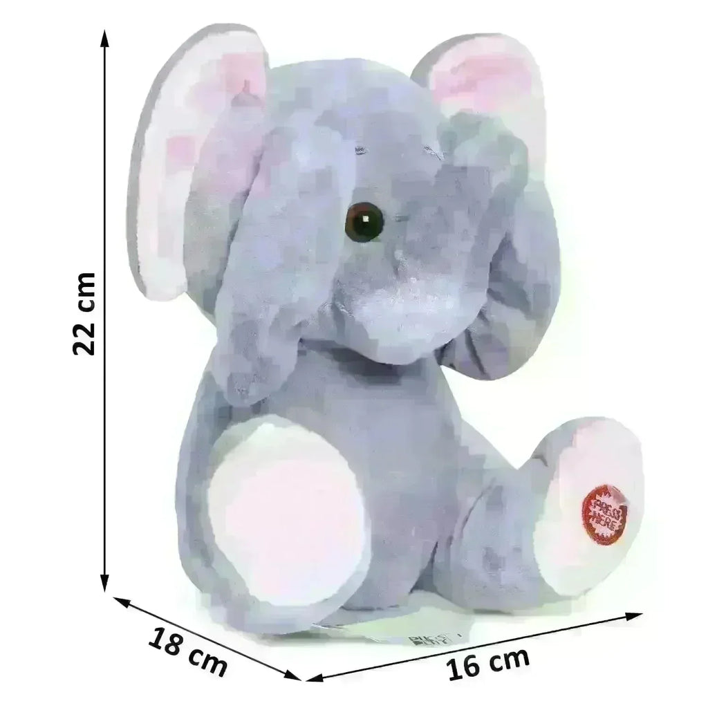 Fuzzbuzz Pugs At Play Manny The Elephant – Peek-A-Boo Interactive Plush Toy - Naivri