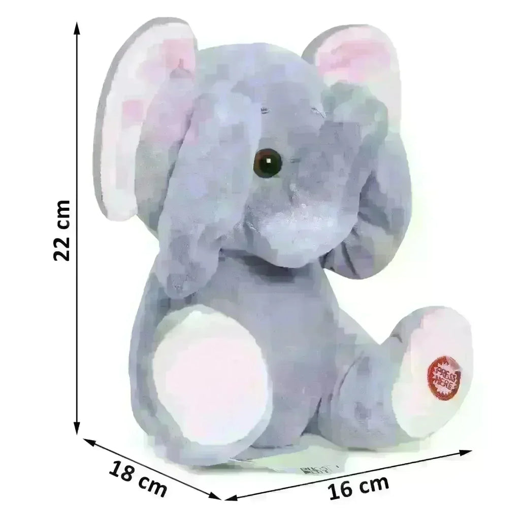Fuzzbuzz Pugs At Play Manny The Elephant – Peek-A-Boo Interactive Plush Toy - Naivri