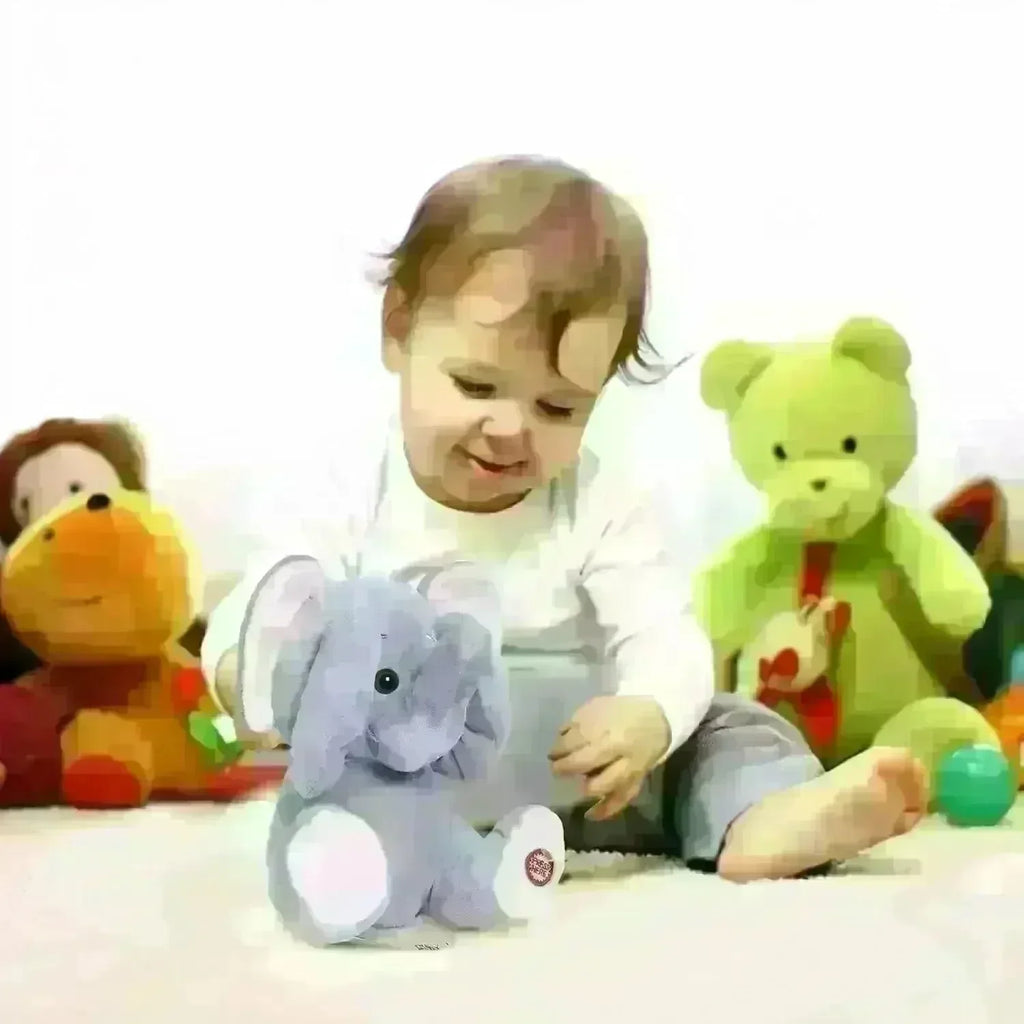 Fuzzbuzz Pugs At Play Manny The Elephant – Peek-A-Boo Interactive Plush Toy - Naivri