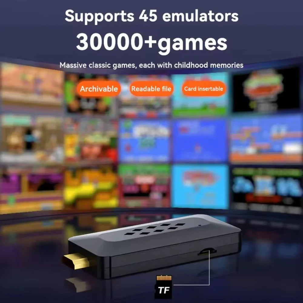 Games M33 3D gaming stick video game console 4k high-definition TV output built-in 60000+games (64 gb) - Naivri