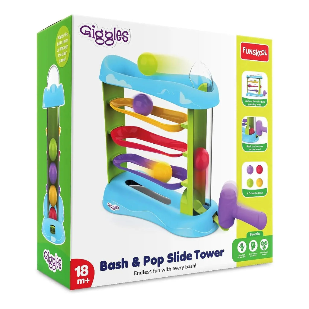 Giggles Bash & Pop Slide Tower - Naivri