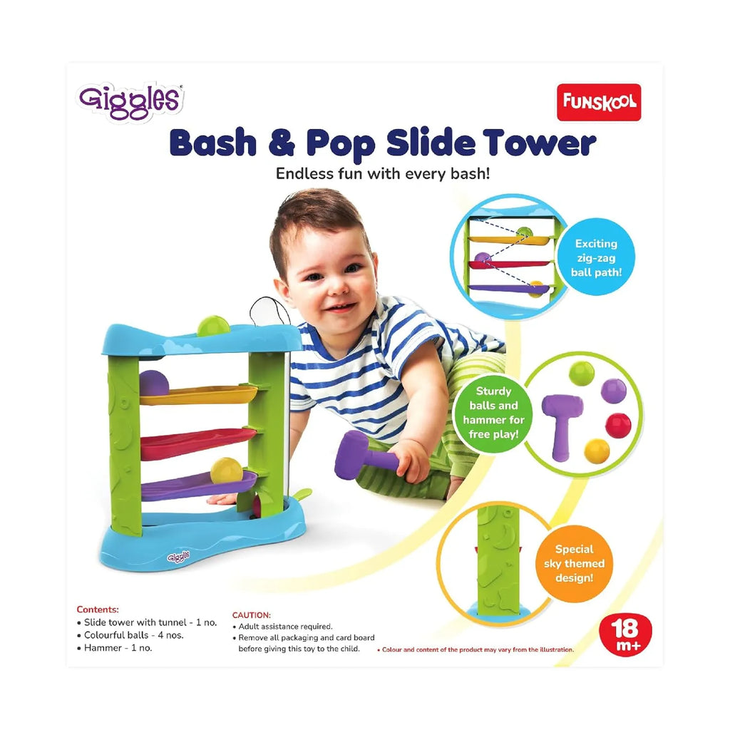 Giggles Bash & Pop Slide Tower - Naivri