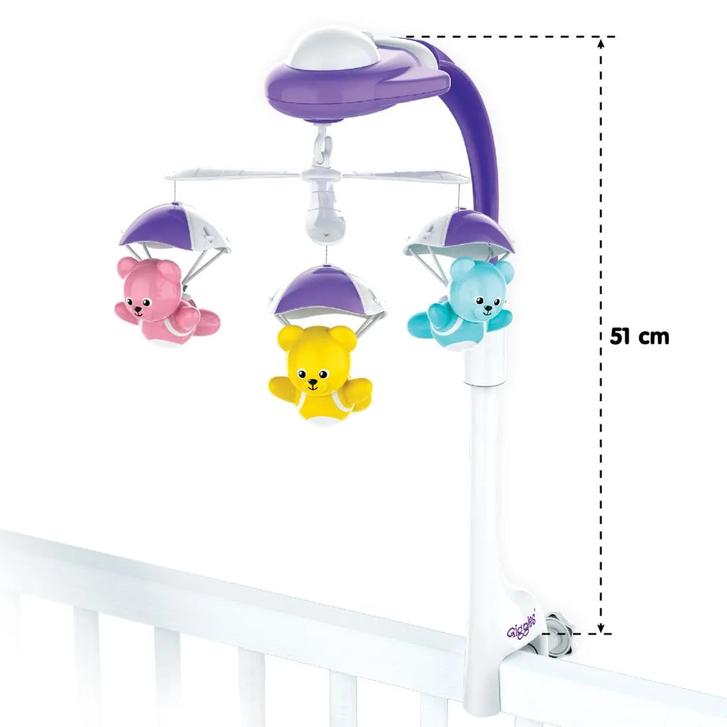 Giggles Bear Melody Crib Mobile - Naivri