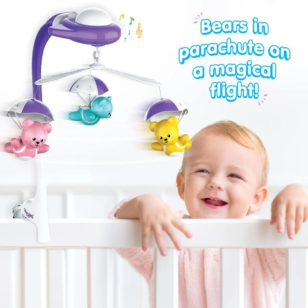 Giggles Bear Melody Crib Mobile - Naivri