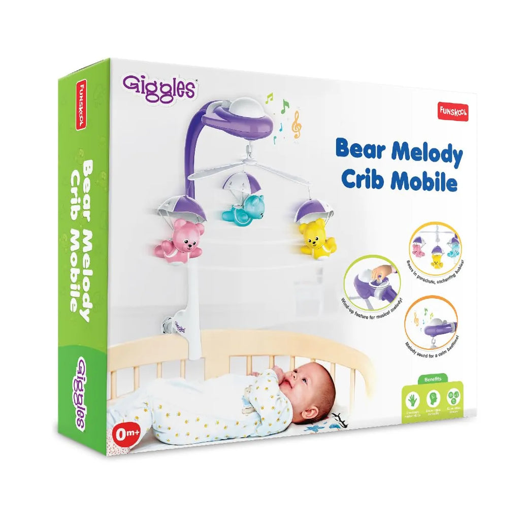 Giggles Bear Melody Crib Mobile - Naivri