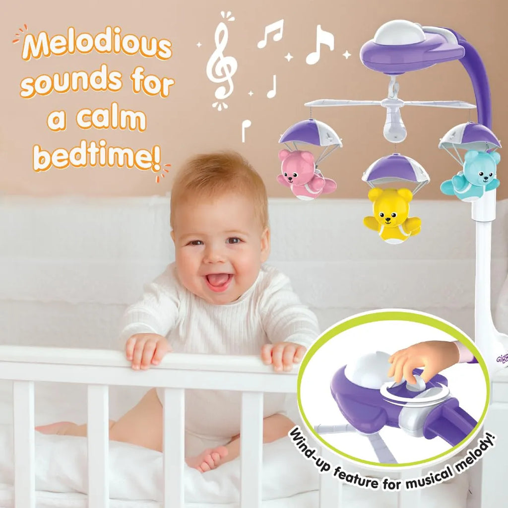 Giggles Bear Melody Crib Mobile - Naivri