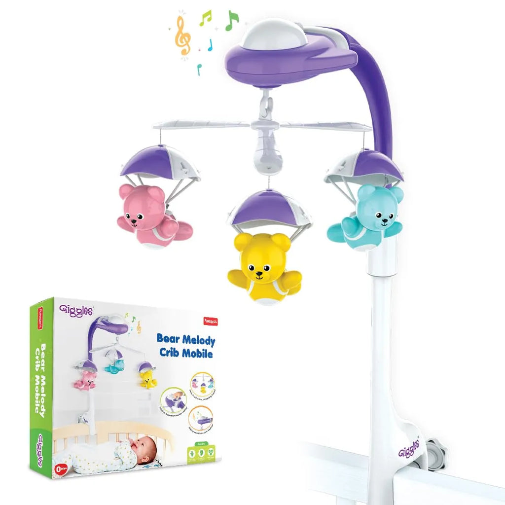 Giggles Bear Melody Crib Mobile - Naivri