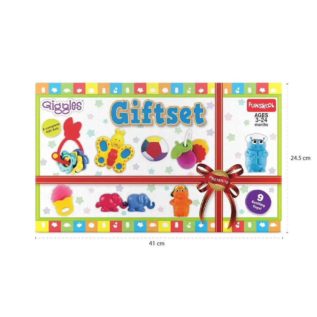 Giggles Funskool Early Play & Sensory Gift Set – Rattles, Teethers & Activity Toys for 3+ Months - Naivri