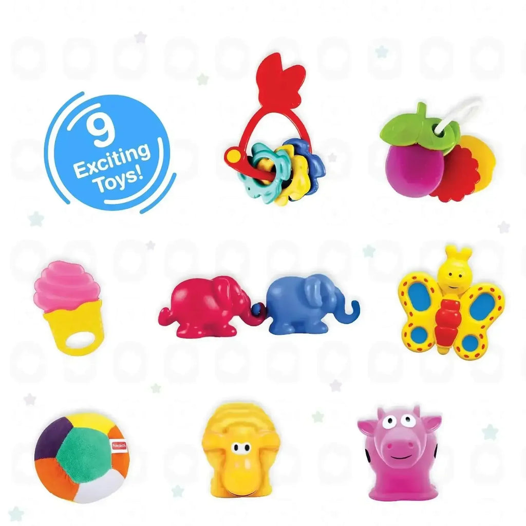 Giggles Funskool Early Play & Sensory Gift Set – Rattles, Teethers & Activity Toys for 3+ Months - Naivri