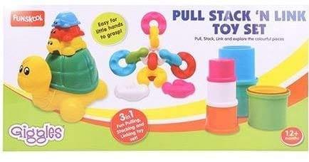 Giggles Pull Stack 'N Link Toy Set - Naivri